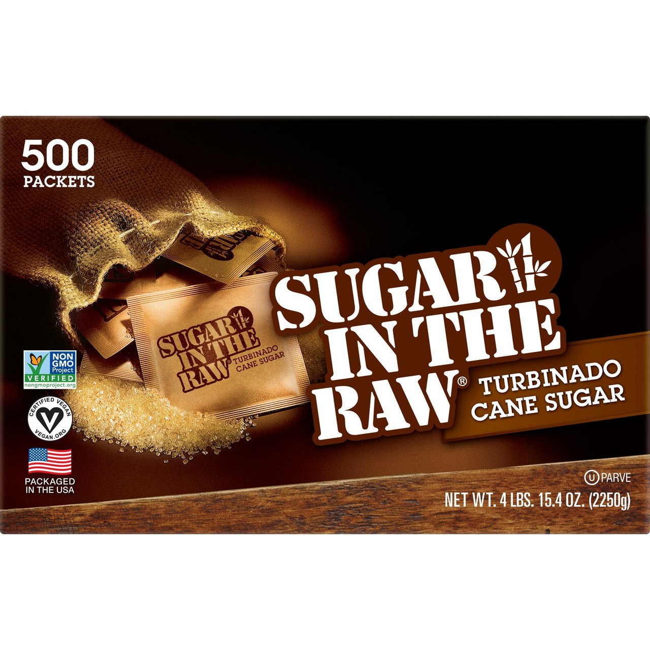 Sugar In The Raw Turbinado Cane Sugar Portion Packets, 500 CT - Image 1