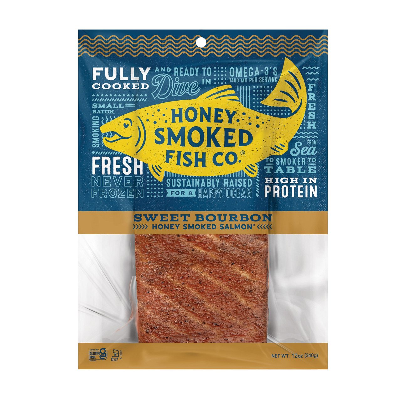 Honey Smoked Fish Co. Sweet Bourbon Smoked Salmon, 12 oz