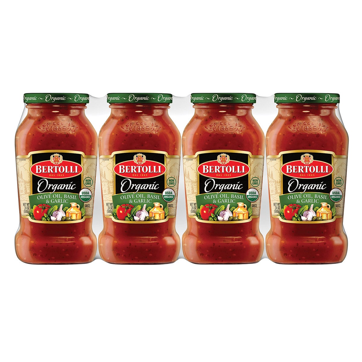 Bertolli Organic Pasta Sauce, 4/24 oz - Image 1