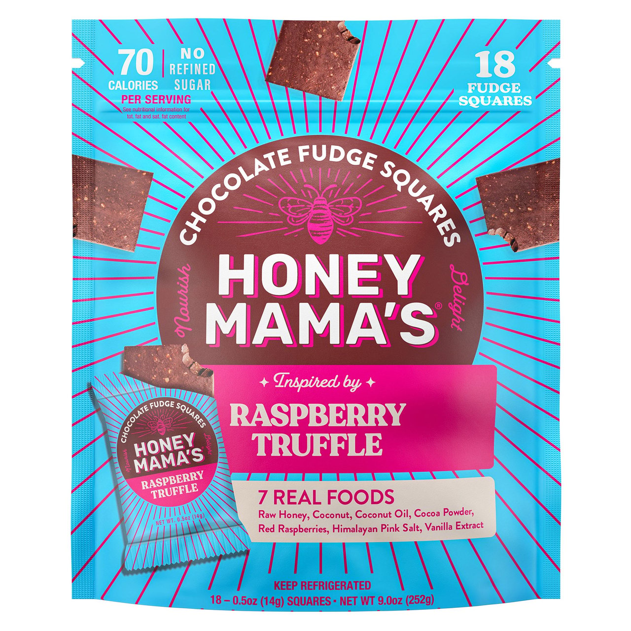 Honey Mama's Raspberry Truffle Bars, 18 × 0.5 oz - Image 1