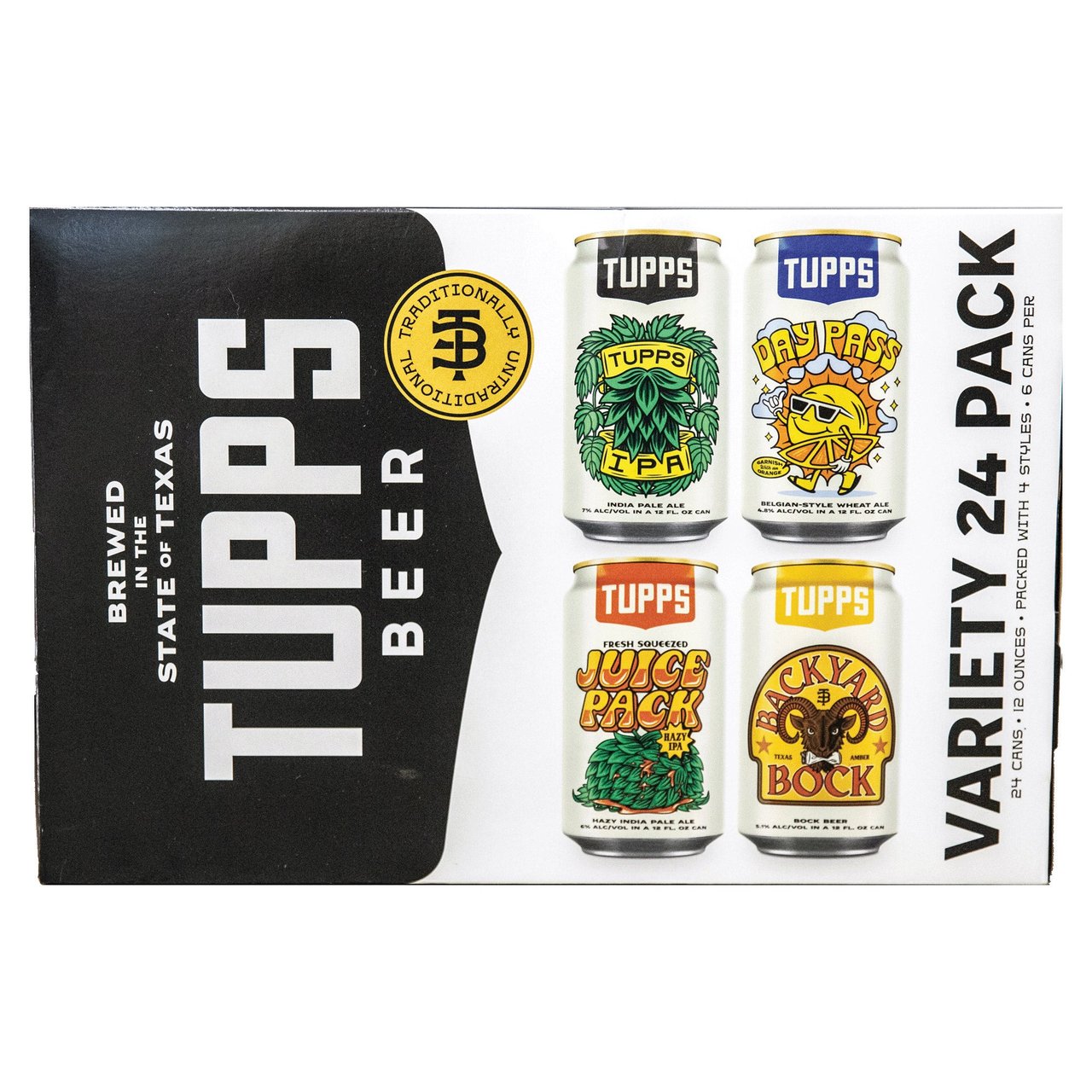 Tupps Brewery Variety Pack Cans, 24 x 12 oz - McKinney, TX - Image 1