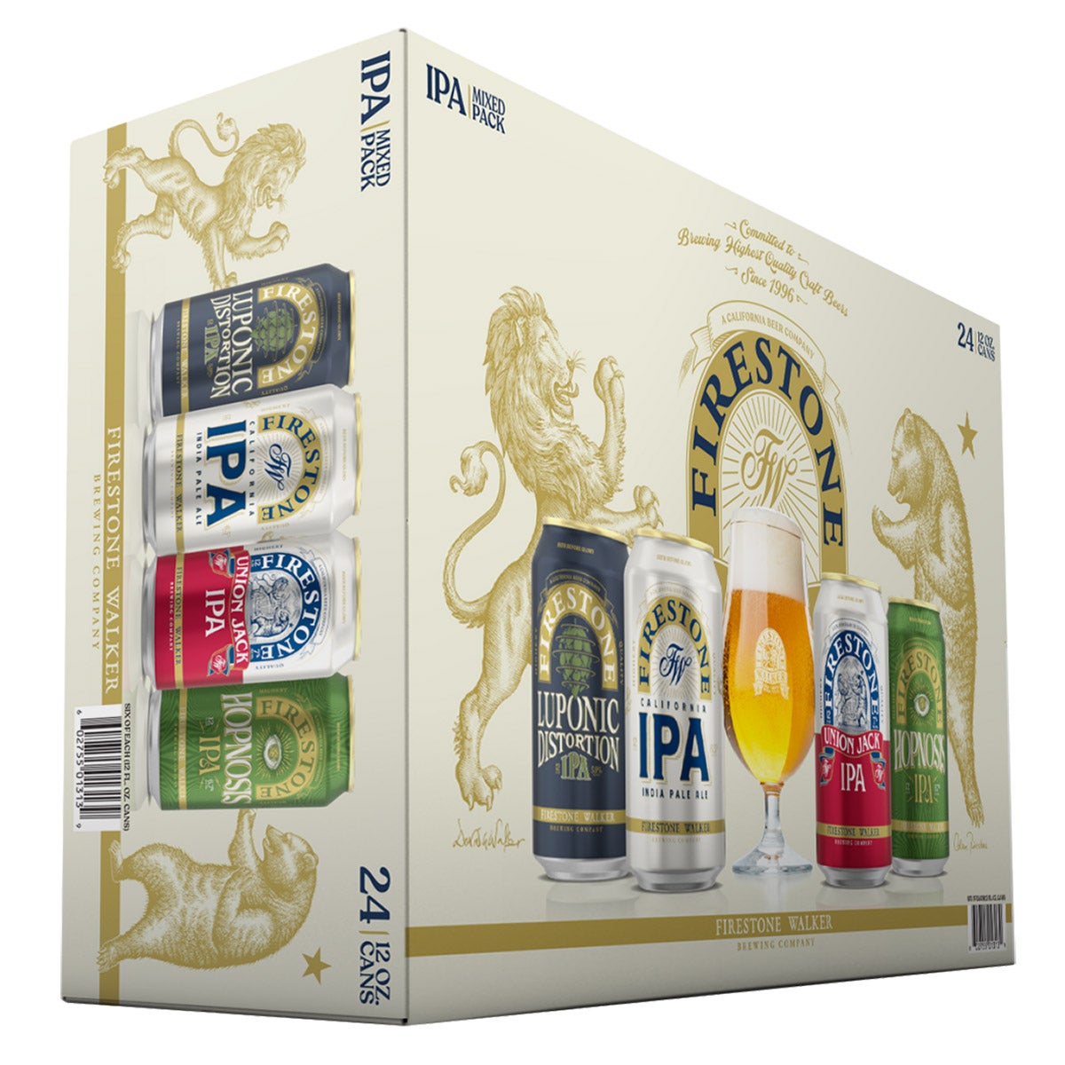 Firestone Walker Mixed IPA Variety 24/12 oz Cans - Image 1