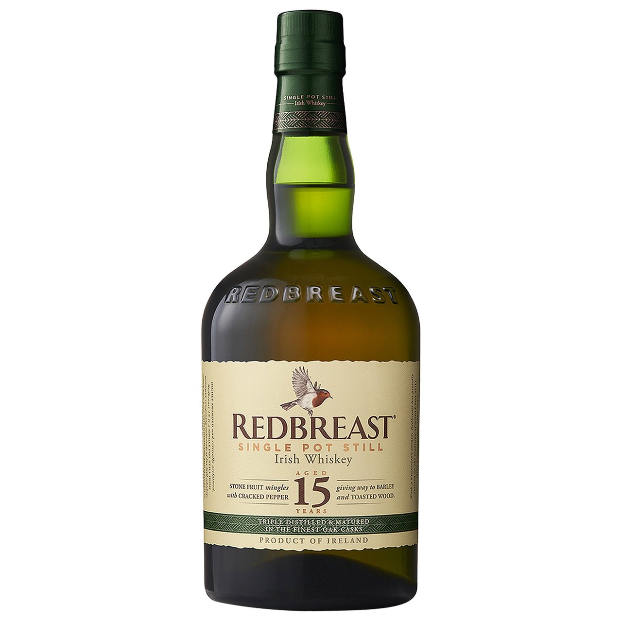Redbreast 15 Year Old Single Pot Still Irish Whiskey Ireland 750ml