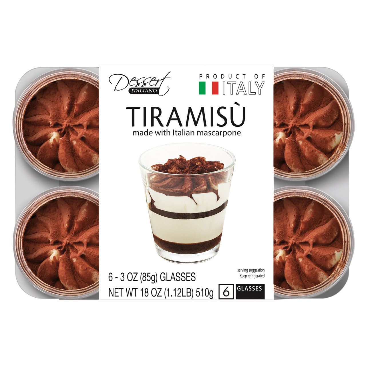 Dessert Italiano Tiramisu 6/3 oz 1.13 lbs - Image 1