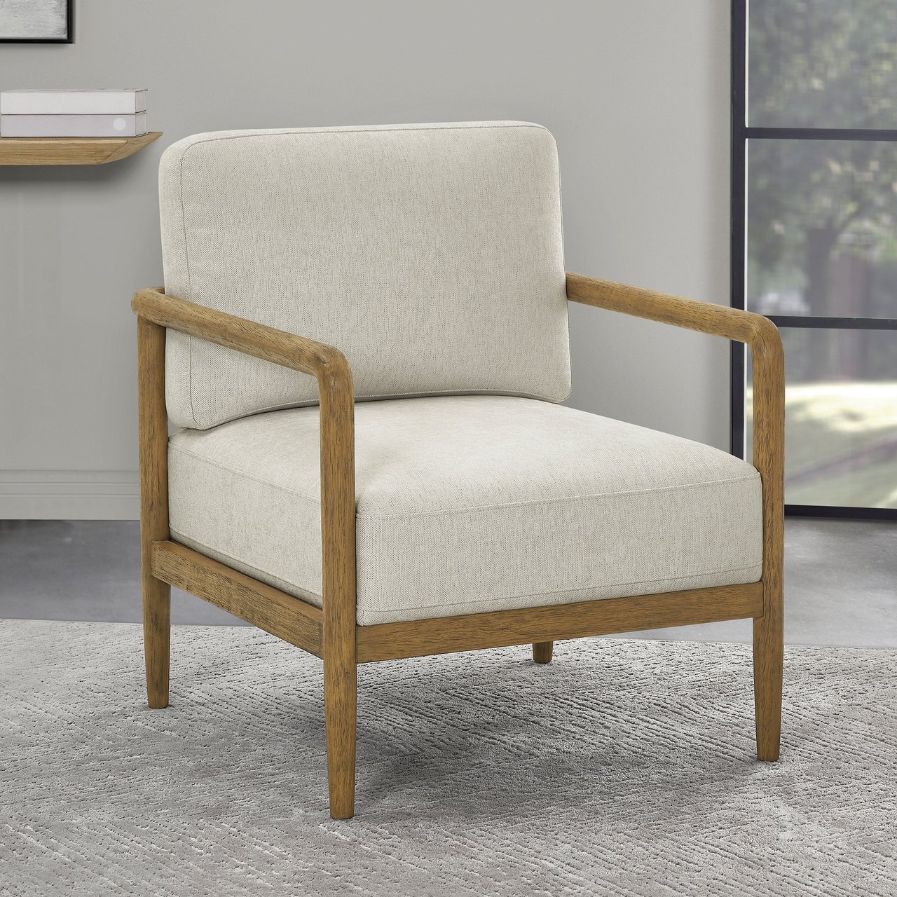Thomasville Finley Point Accent Chair with Wood Frame - Image 1