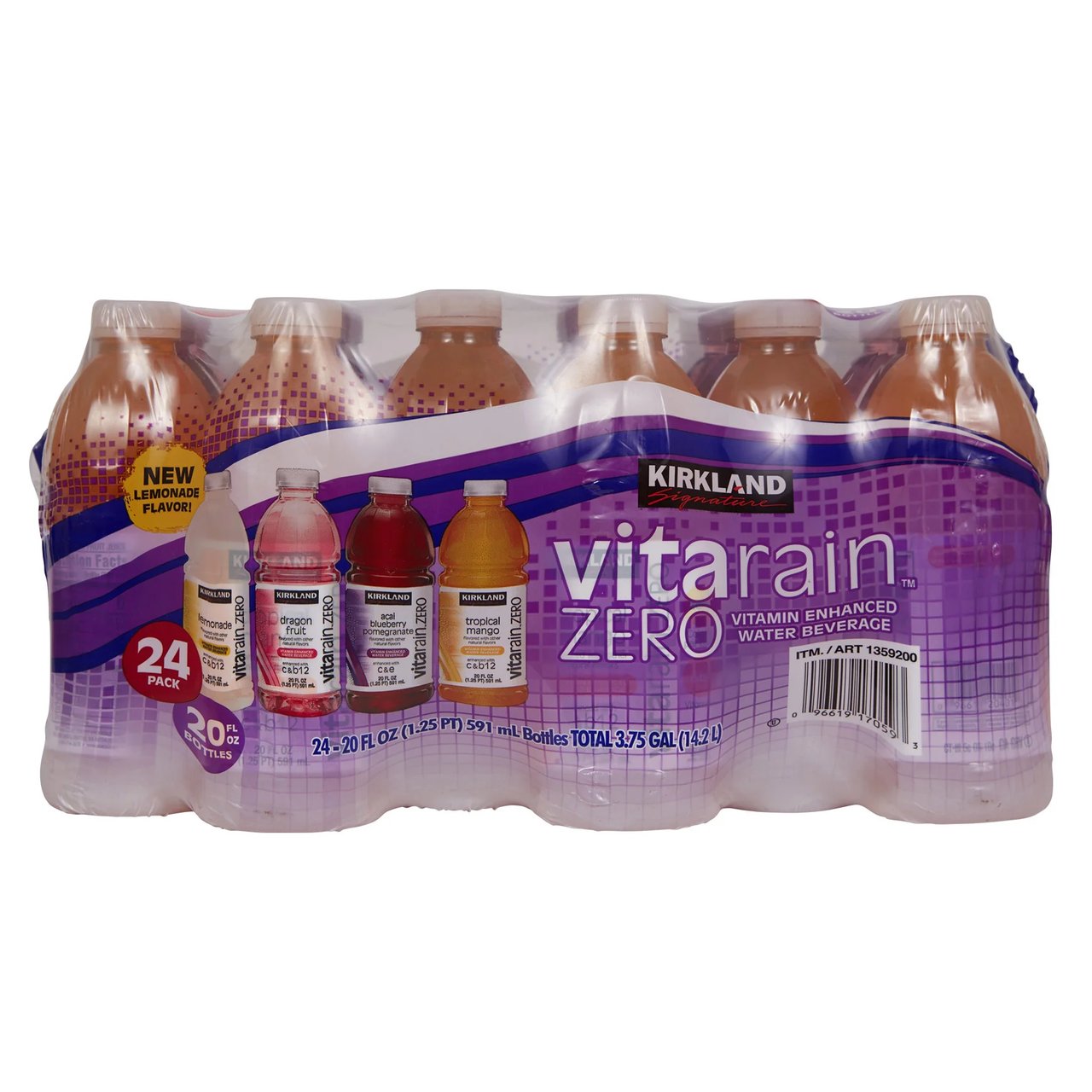 Kirkland Signature Vitarain Zero Variety Pack 24/20 Ounce Bottles - Image 1