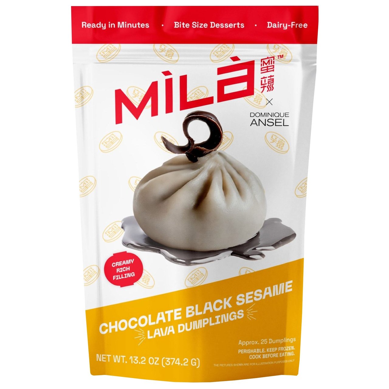 MìLà Lava Dumplings Chocolate Black Sesame 13.2 Ounces - Image 1