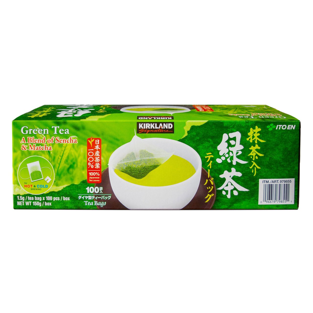 Kirkland Signature Japanese Green Tea, 100 Count (0.330 lbs) - Image 1