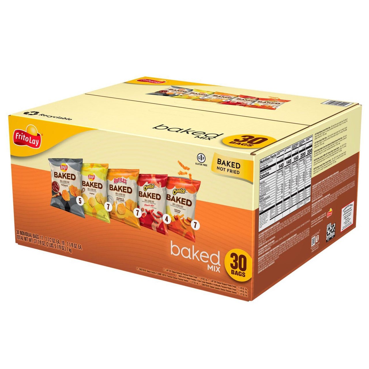 Frito-Lay Oven Baked Mix Variety Pack, 30 Count - Image 1