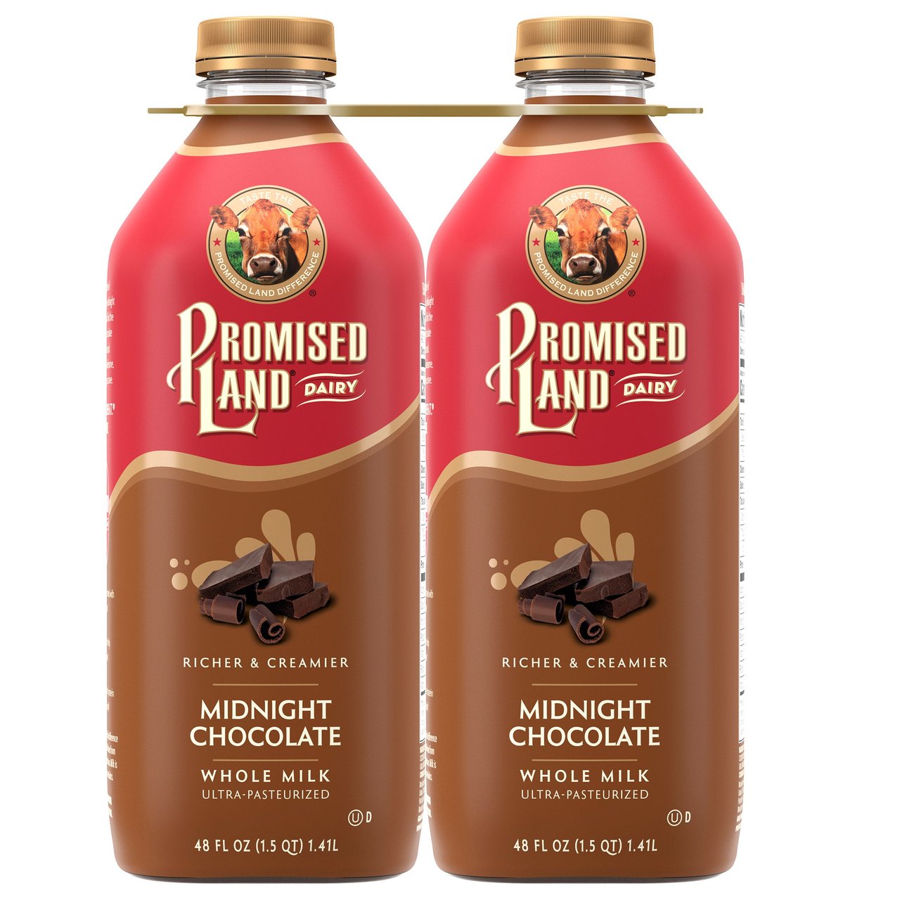 Promised Land Midnight Chocolate Whole Milk, 2-Pack (48 oz Each) - Image 1