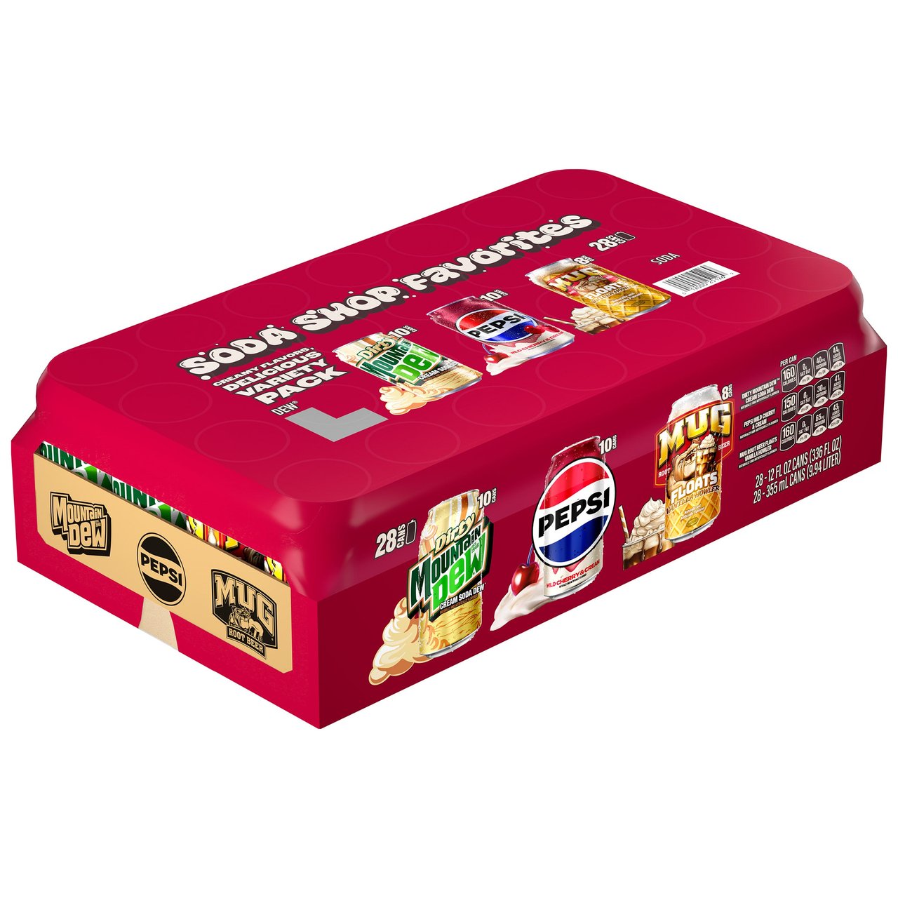 Pepsi Soda Shop Favorites Variety Pack, 28 x 12 oz Cans - Image 1