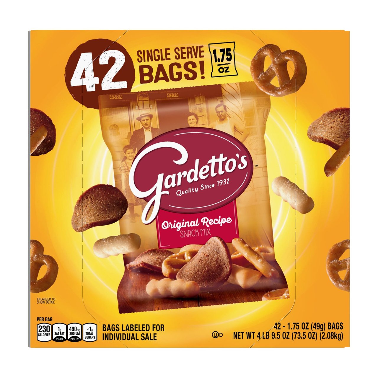 Gardetto's Snack Mix, Original Recipe, 42 Count/1.75 oz - Image 1