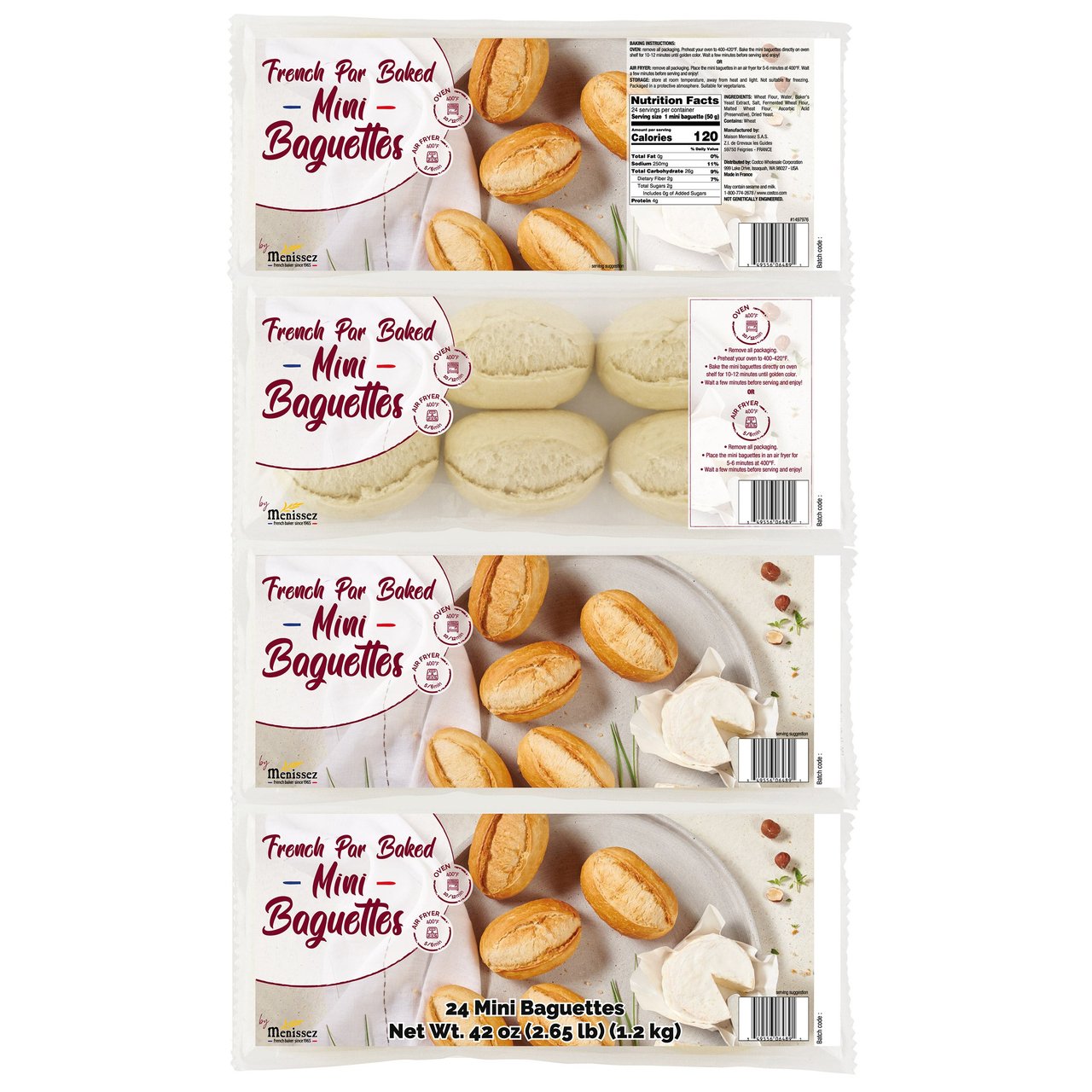 Menissez Stone Oven Half Baguettes 24 CT - Image 1