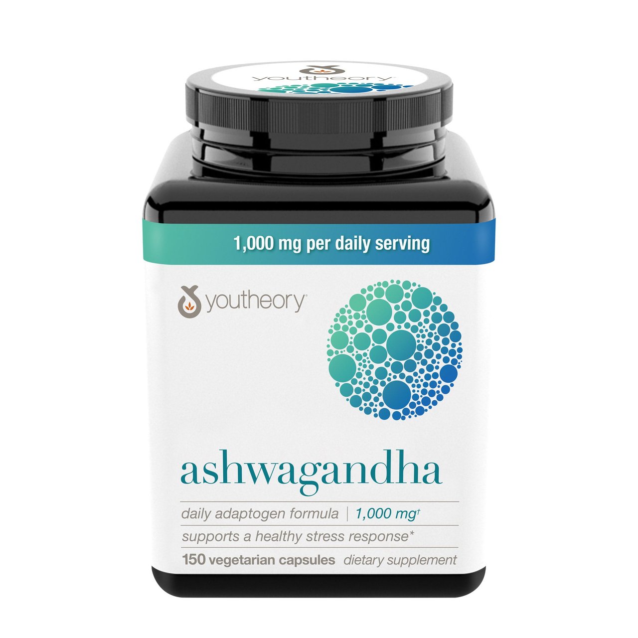 youtheory Ashwagandha 1000 mg, 150 Capsules - Image 1