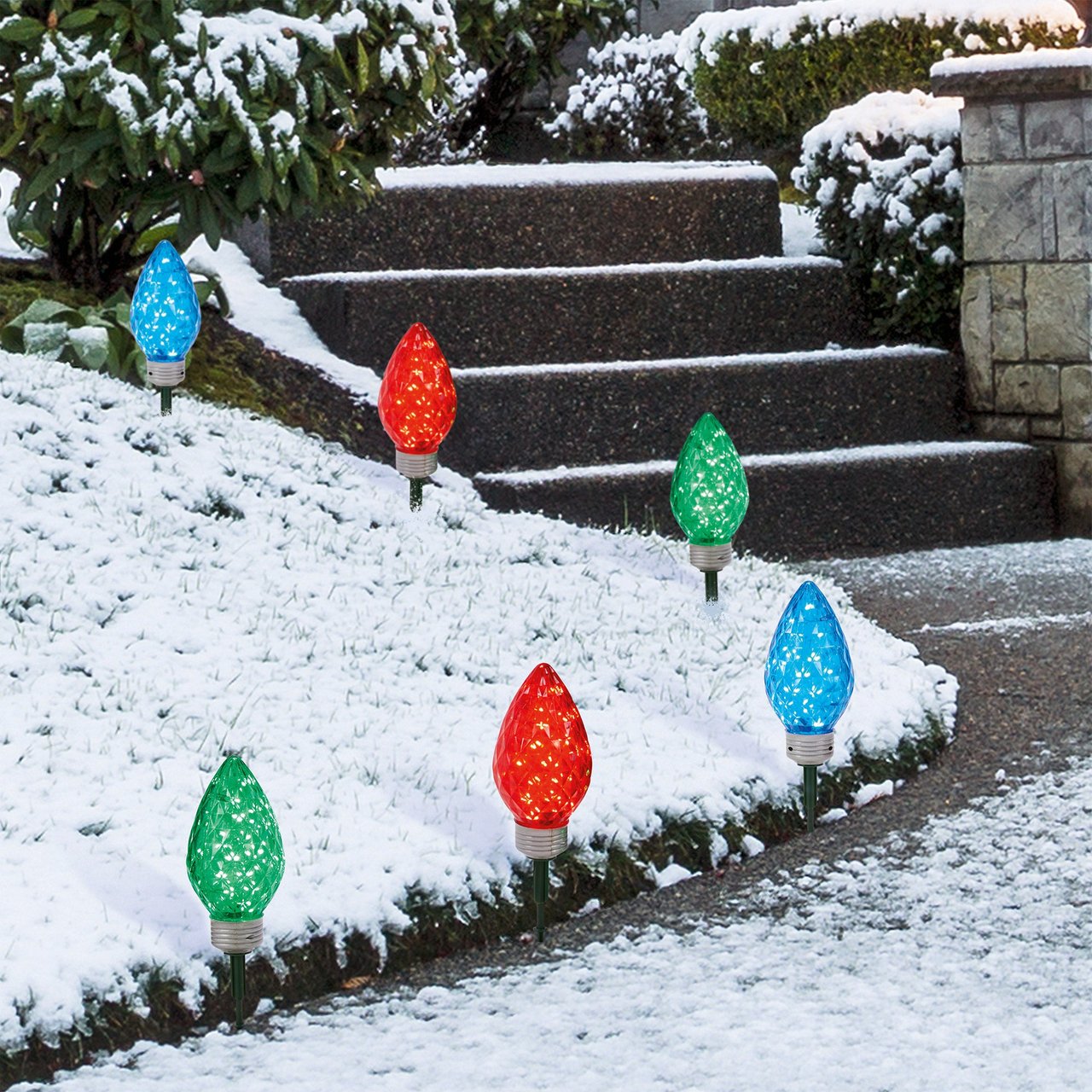 LED Bulb Pathway Lights, 6-Count - Image 1