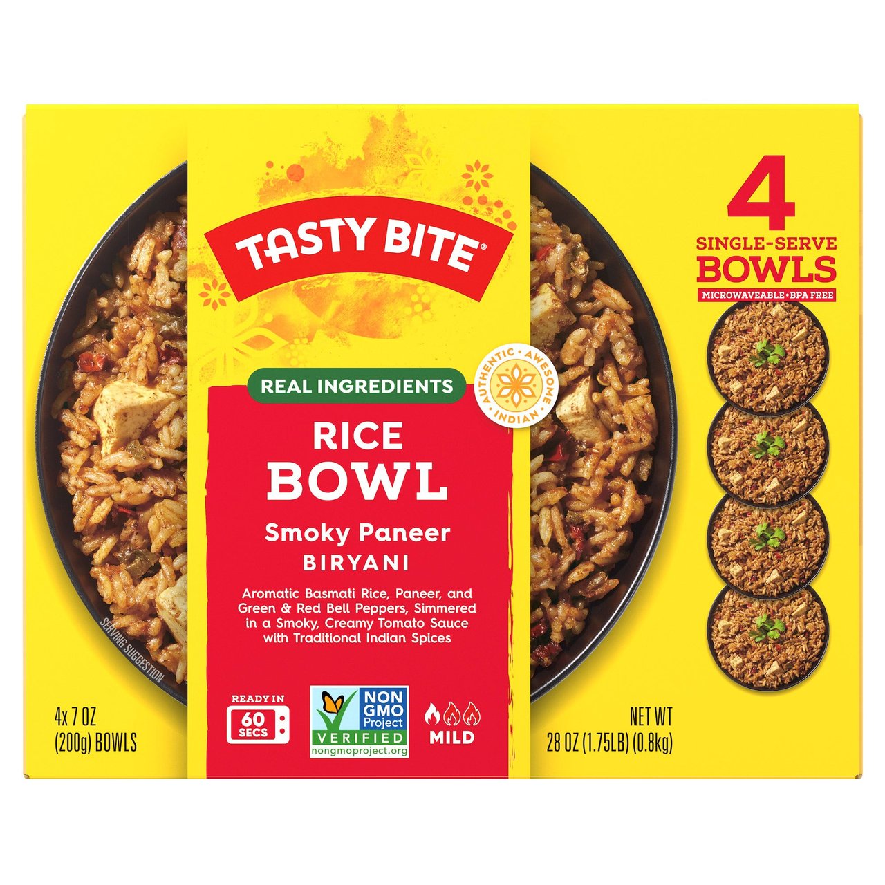 Tasty Bite Biryani Bowl, 4 x 7 oz - Image 1