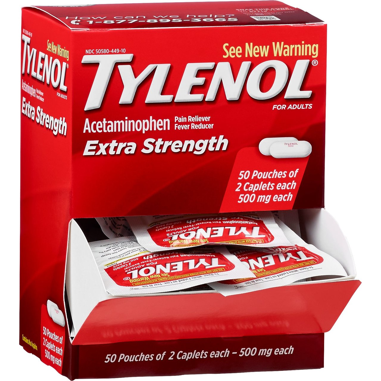 Tylenol Extra Strength Caplets 50 Count/2 Pack - Image 1