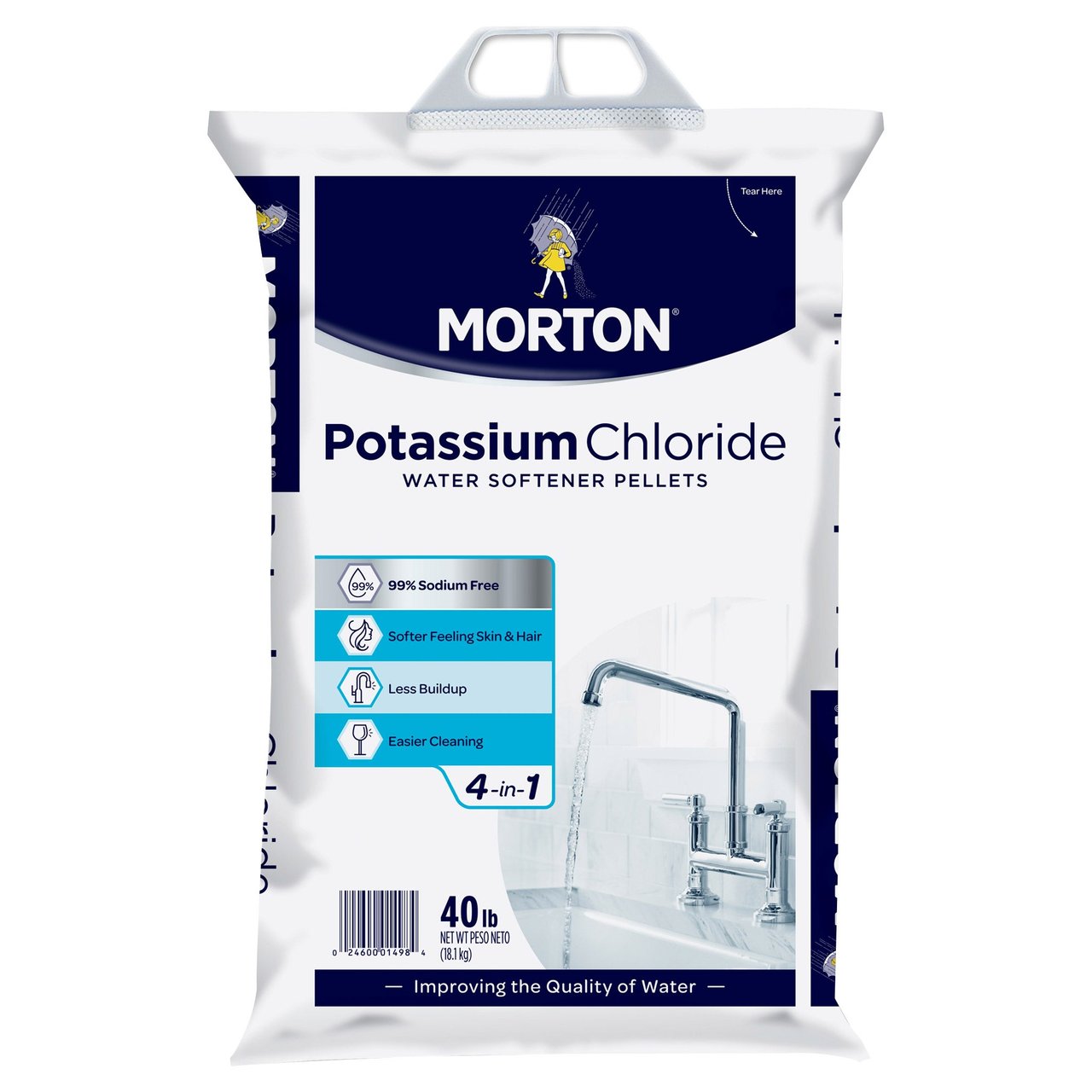 Morton Salt Potassium Chloride Water Softener Pellets 40 lb - Image 1