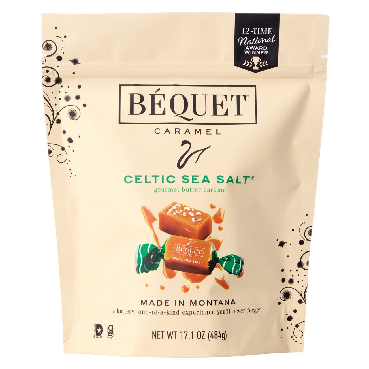 Béquet Caramel Sea Salt Caramels 17.1 Ounces - Image 1