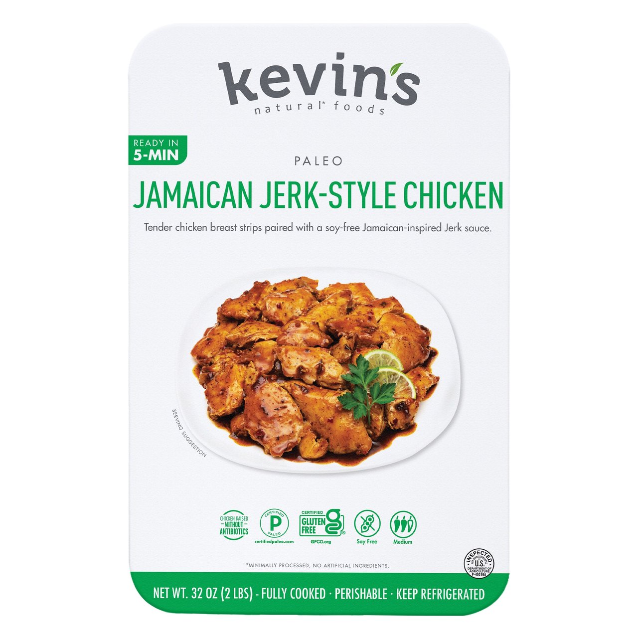Kevin's Jamaican Jerk-Style Chicken 32 oz (2 lbs) - Image 1