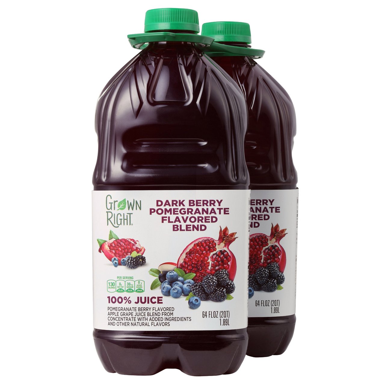 Grown Right Dark Berry Pomegranate Juice, 2/64 oz - Image 1