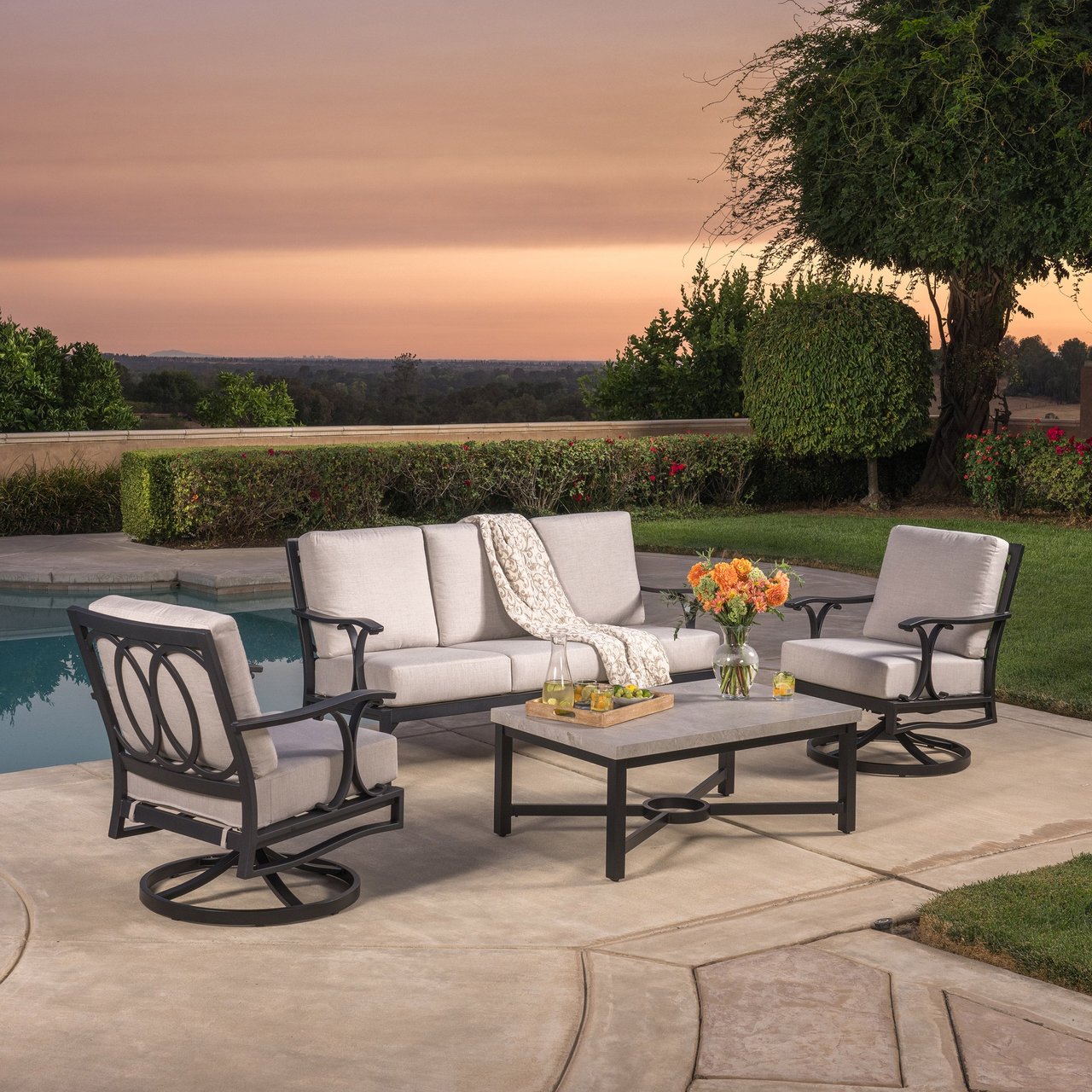 SunVilla Abington 4-Piece Outdoor Patio Seating Set - Image 1