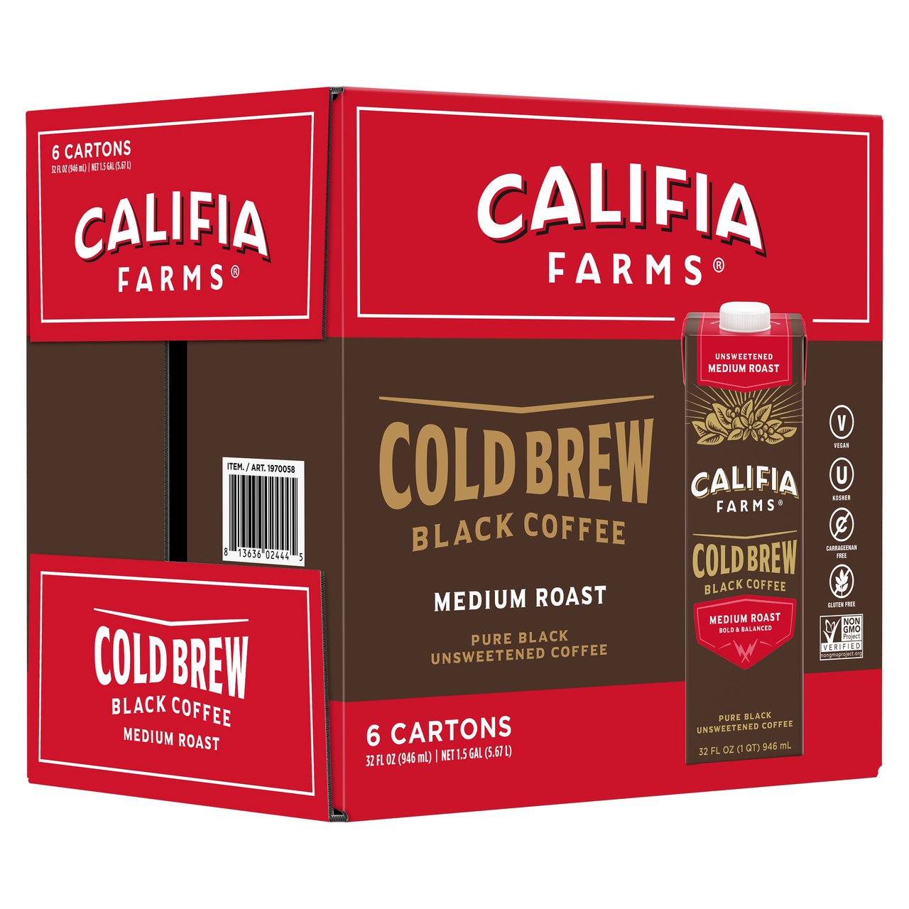Califia Farms Cold Brew Mountain Roast 6/32 oz - Image 1