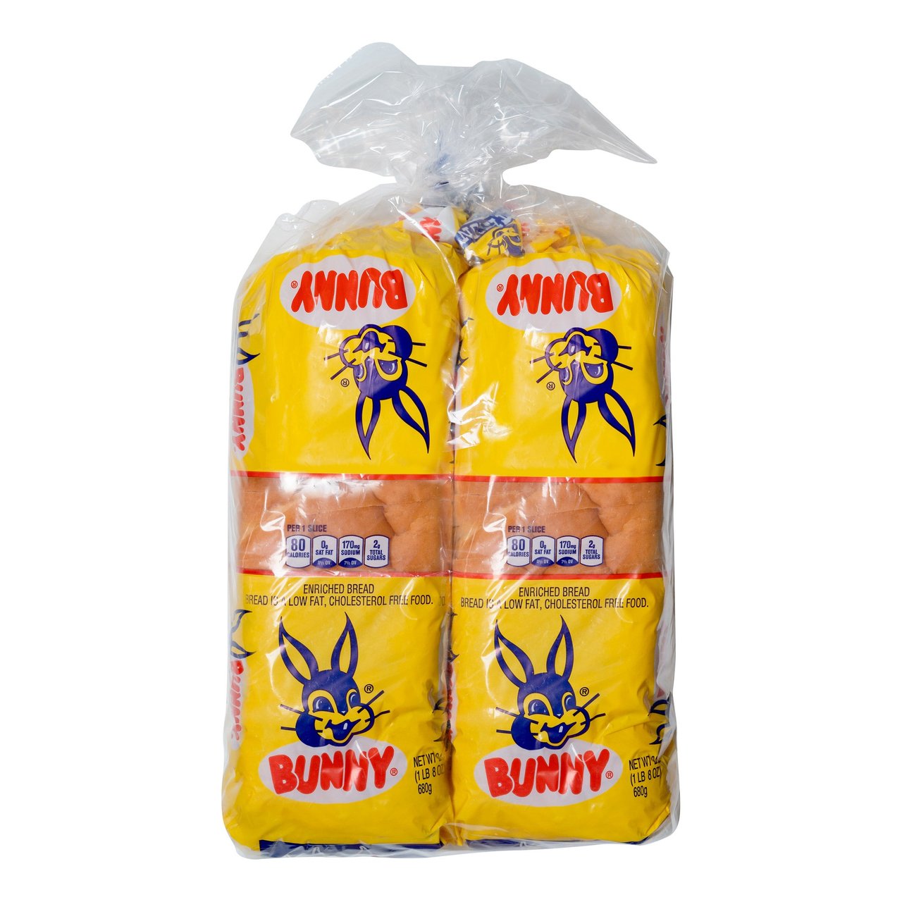 Bunny White Sandwich Bread, 2 × 24 oz