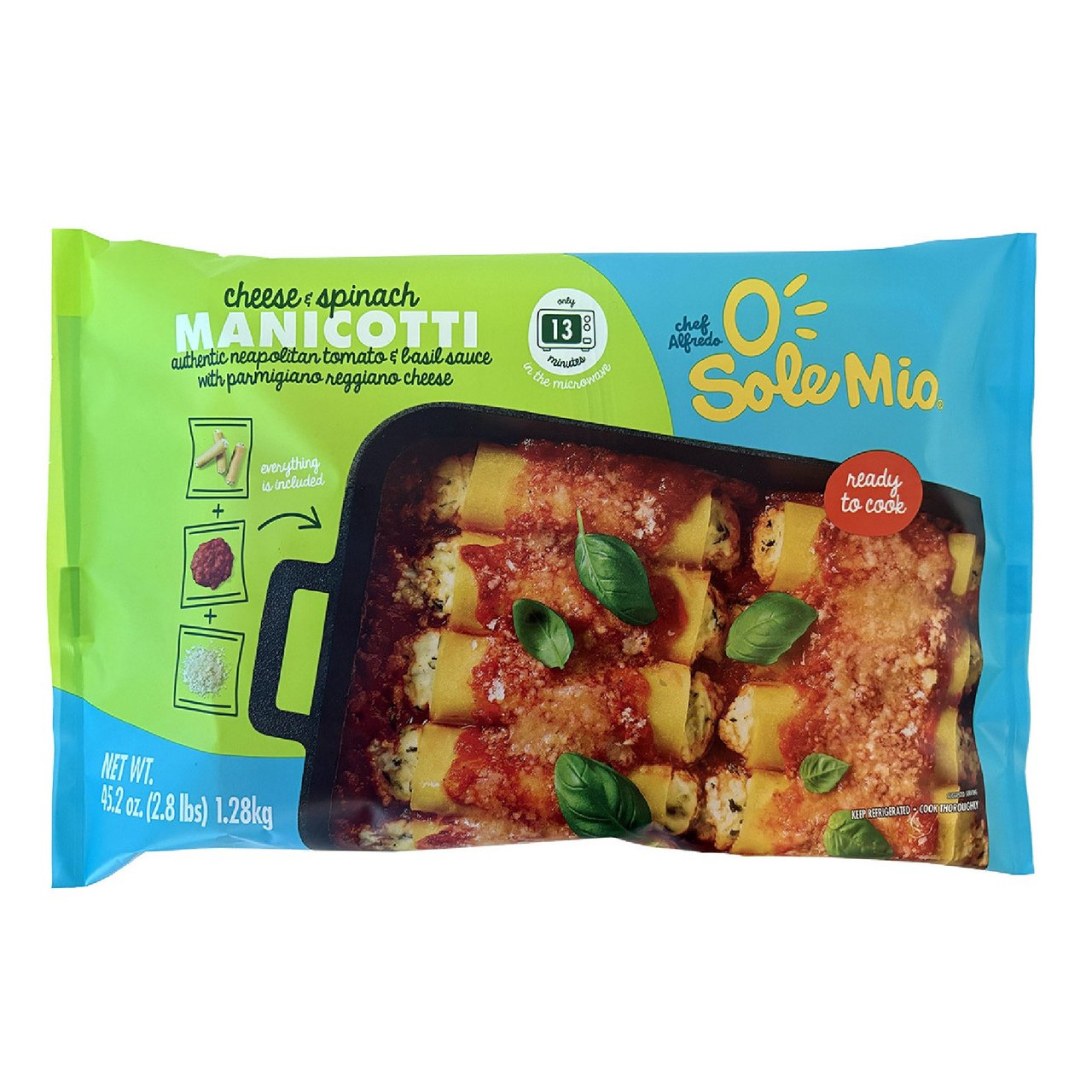 O Sole Mio Spinach & Cheese Manicotti 45.15 Ounces - Image 1