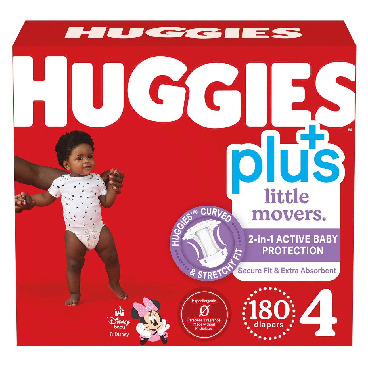 Huggies Little Movers Plus Size 4 - 180 Count - Image 1