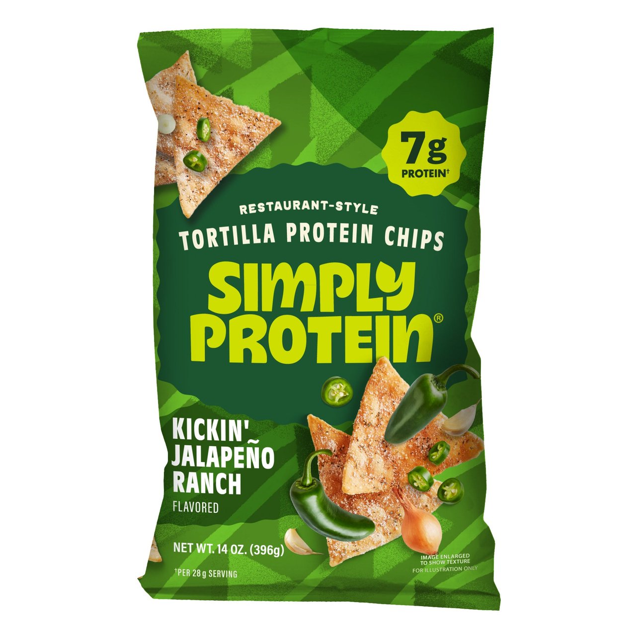 SimplyProtein Kickin' Jalapeño Ranch Protein Tortilla Chips, 15 oz - Image 1