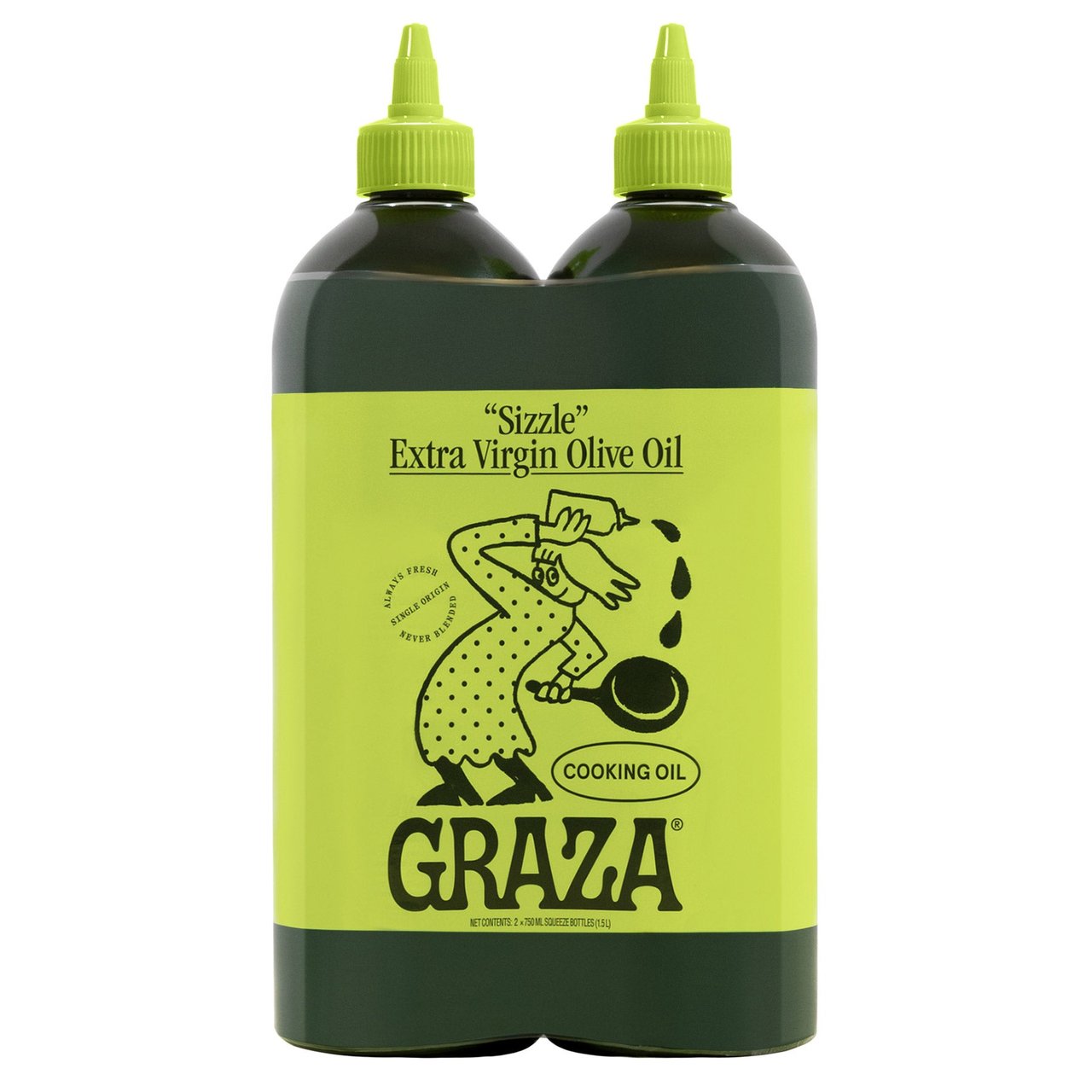 Graza Sizzle Extra Virgin Olive Oil, 2/750 mL Bottles - Image 1