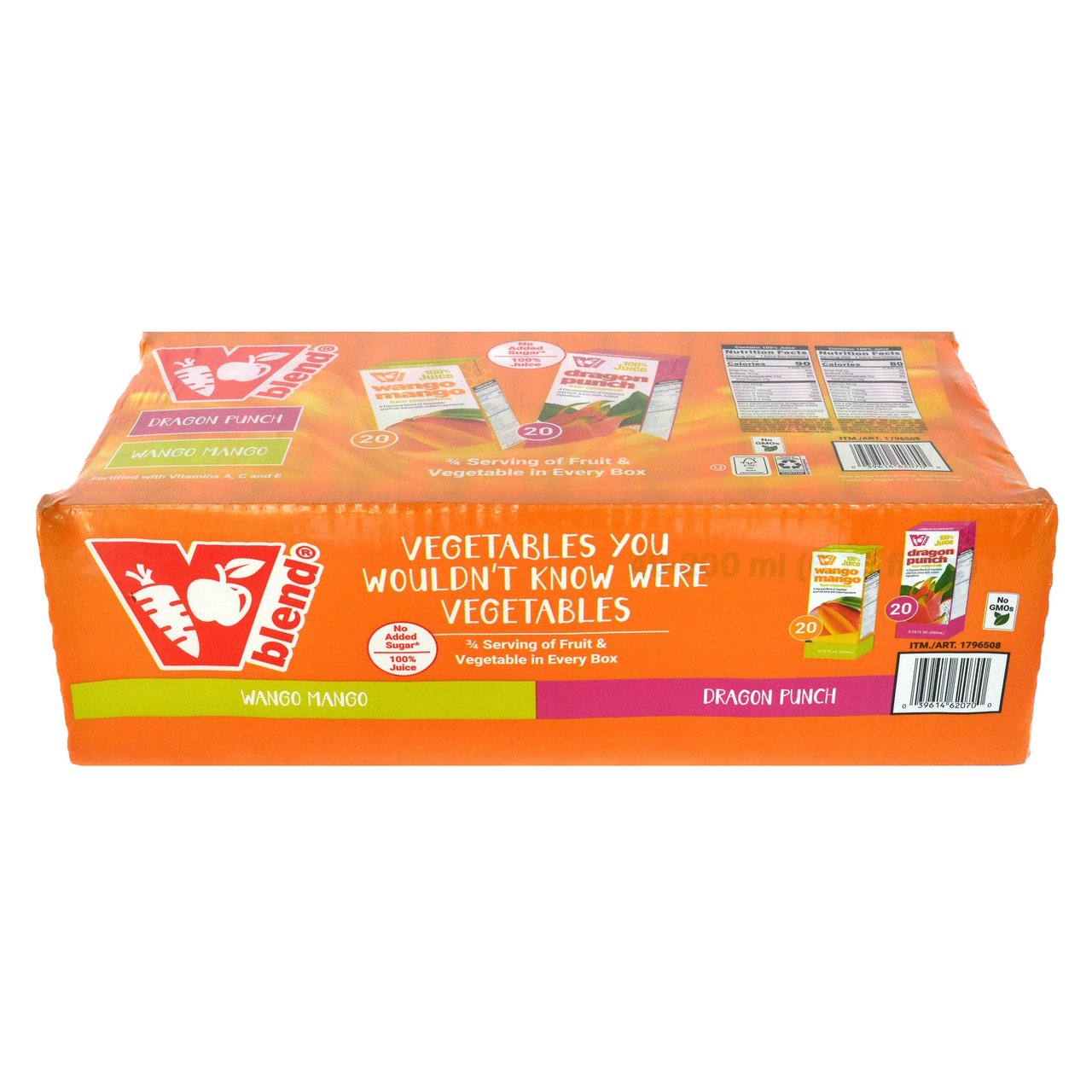 VBlend 100% Vegetable & Fruit Juice Variety Pack, 40 ct / 6.75 oz - Image 1