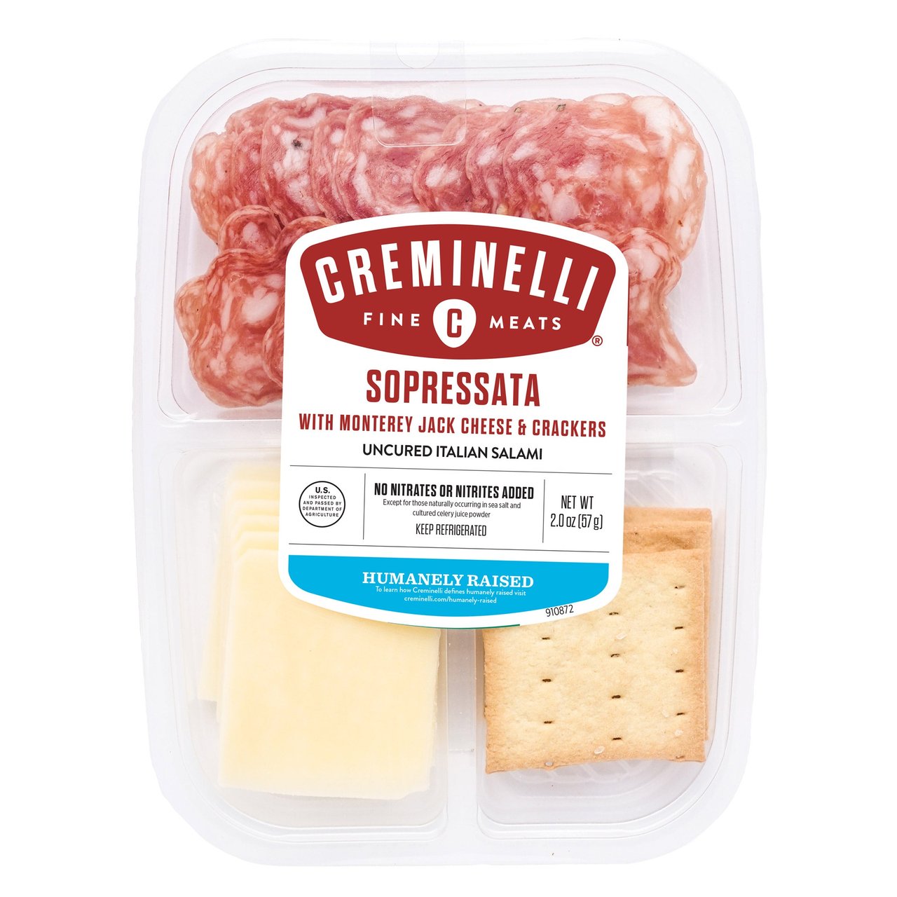 Creminelli Sopressata Snack Tray 4 Pack 2 Ounces Each - Image 1