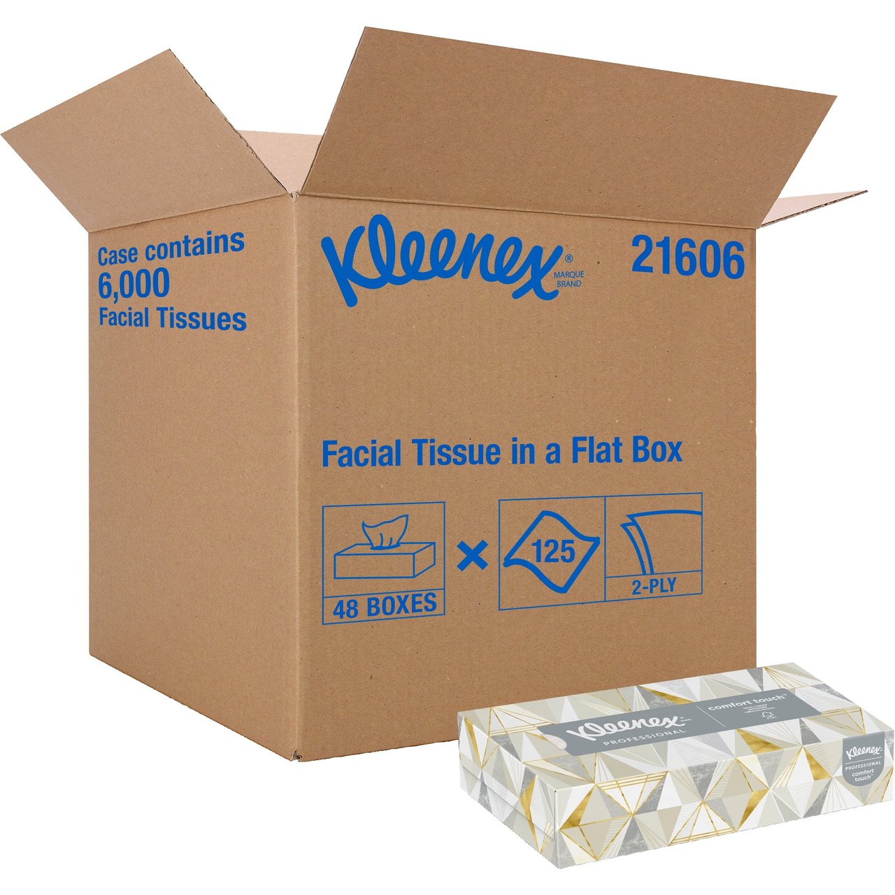 Kleenex Pop-Up Facial Tissue, 2-Ply, White, 125 Sheets, 48 Boxes - Image 1
