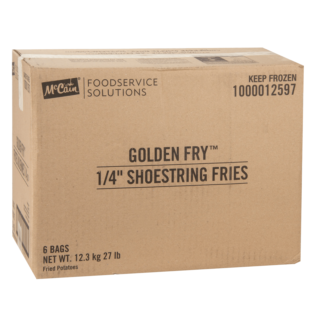 McCain Golden Fry 1/4" Shoestring Cut Fries, 6 x 4.5 lb - Image 1