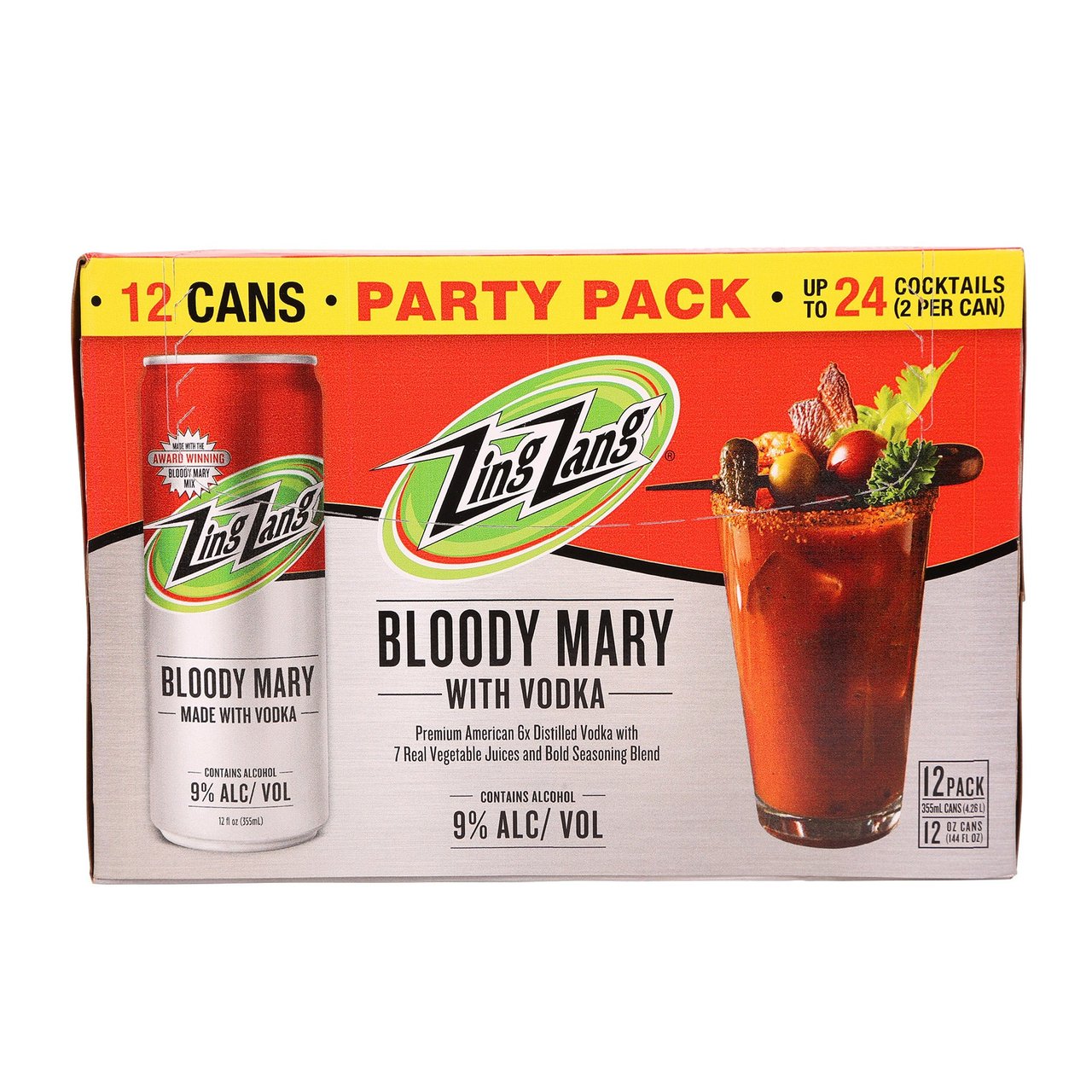 Zing Zang Bloody Mary Cocktails, 12-Pack 12 oz Cans