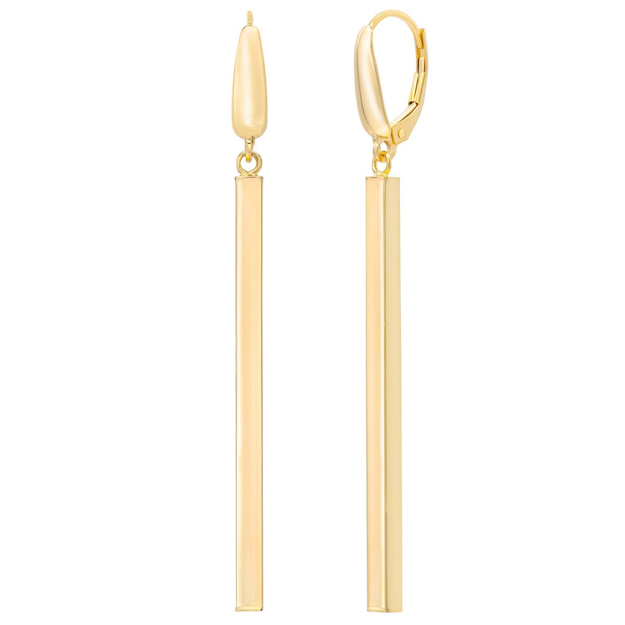 14kt Yellow Gold Dangle Earrings Made in Italy - Image 1