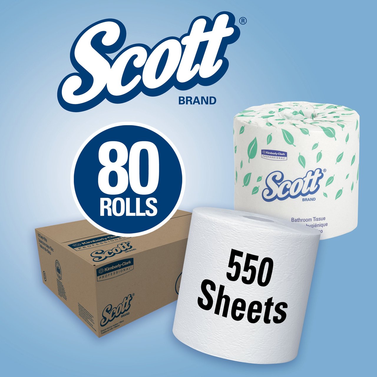 Scott Premium Bath Tissue, 80 Count