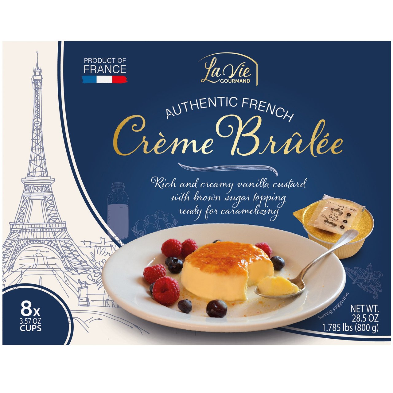 La Vie Authentic French Crème Brûlée 8/3.53 oz (1.77 lbs) - Image 1