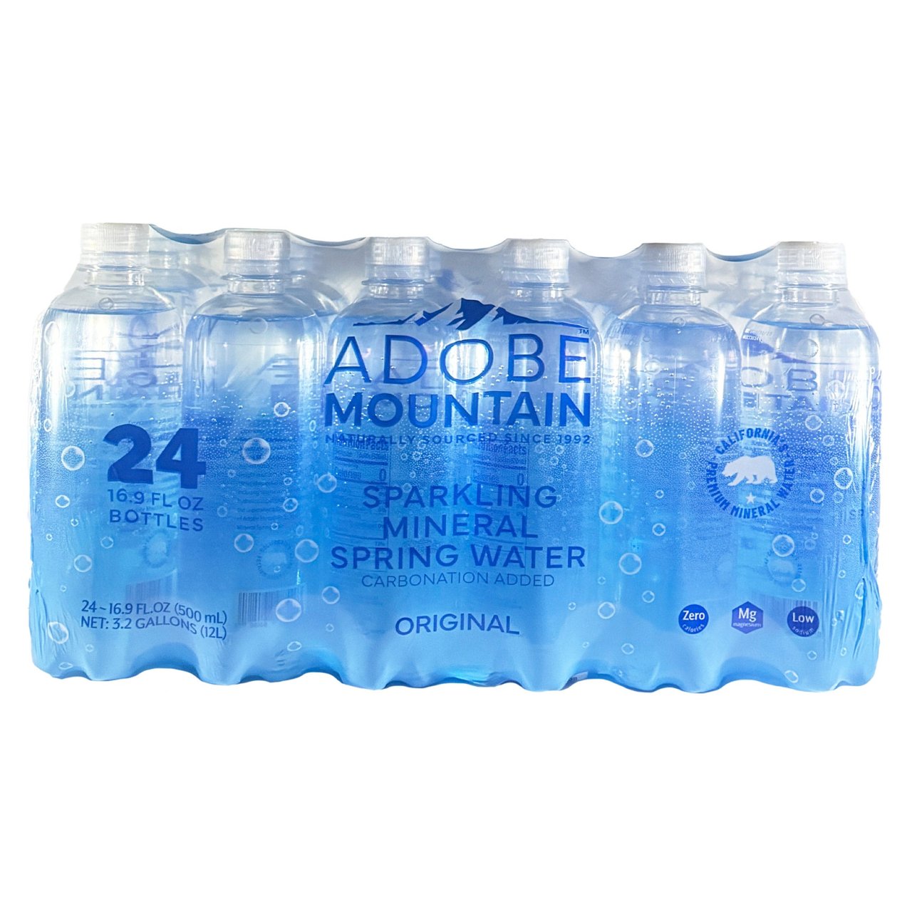 Adobe Mountain Sparkling Mineral Water, 24 Pack, 16.9 oz Each - Image 1