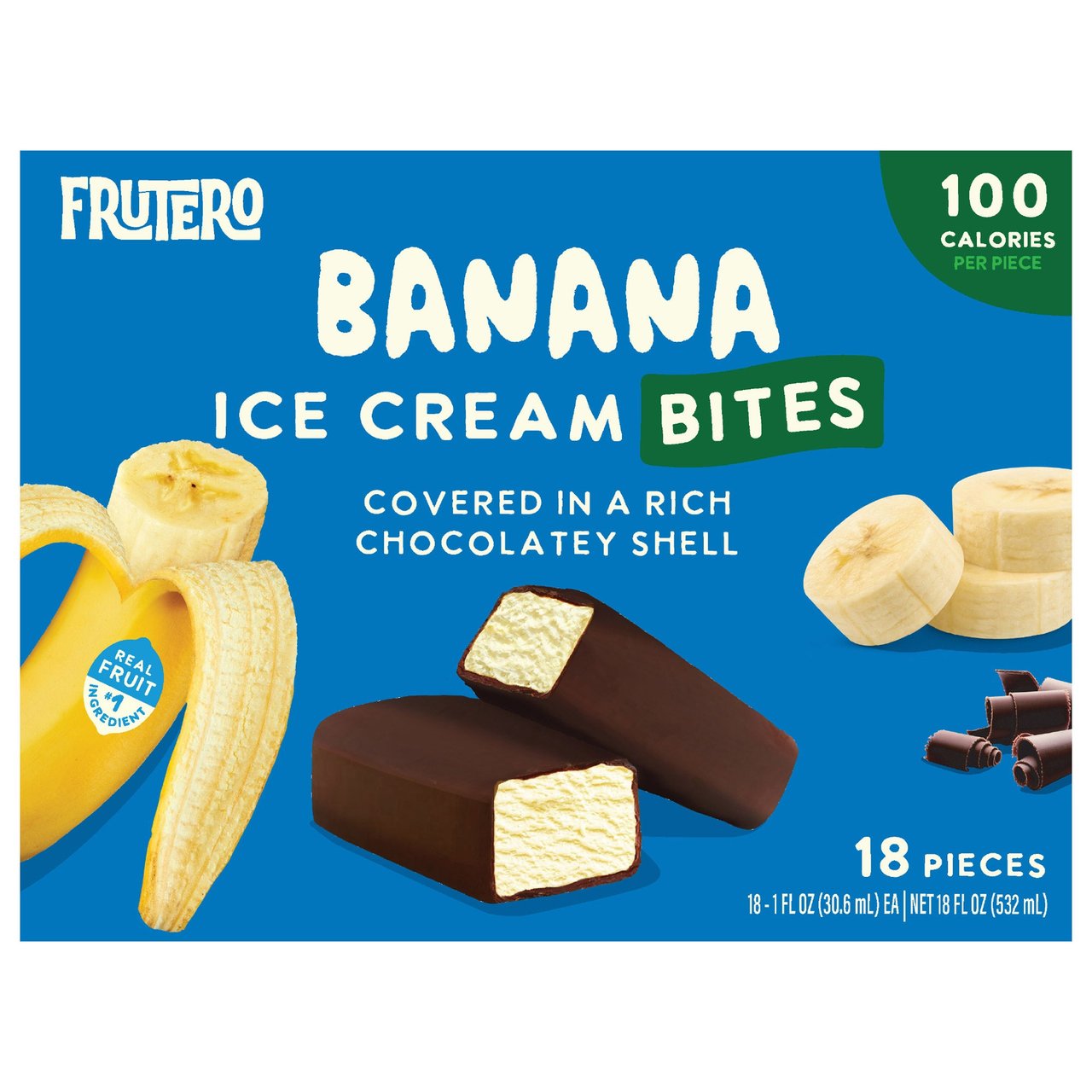 Frutero Banana Ice Cream Bites 18 Count 18 Ounces - Image 1