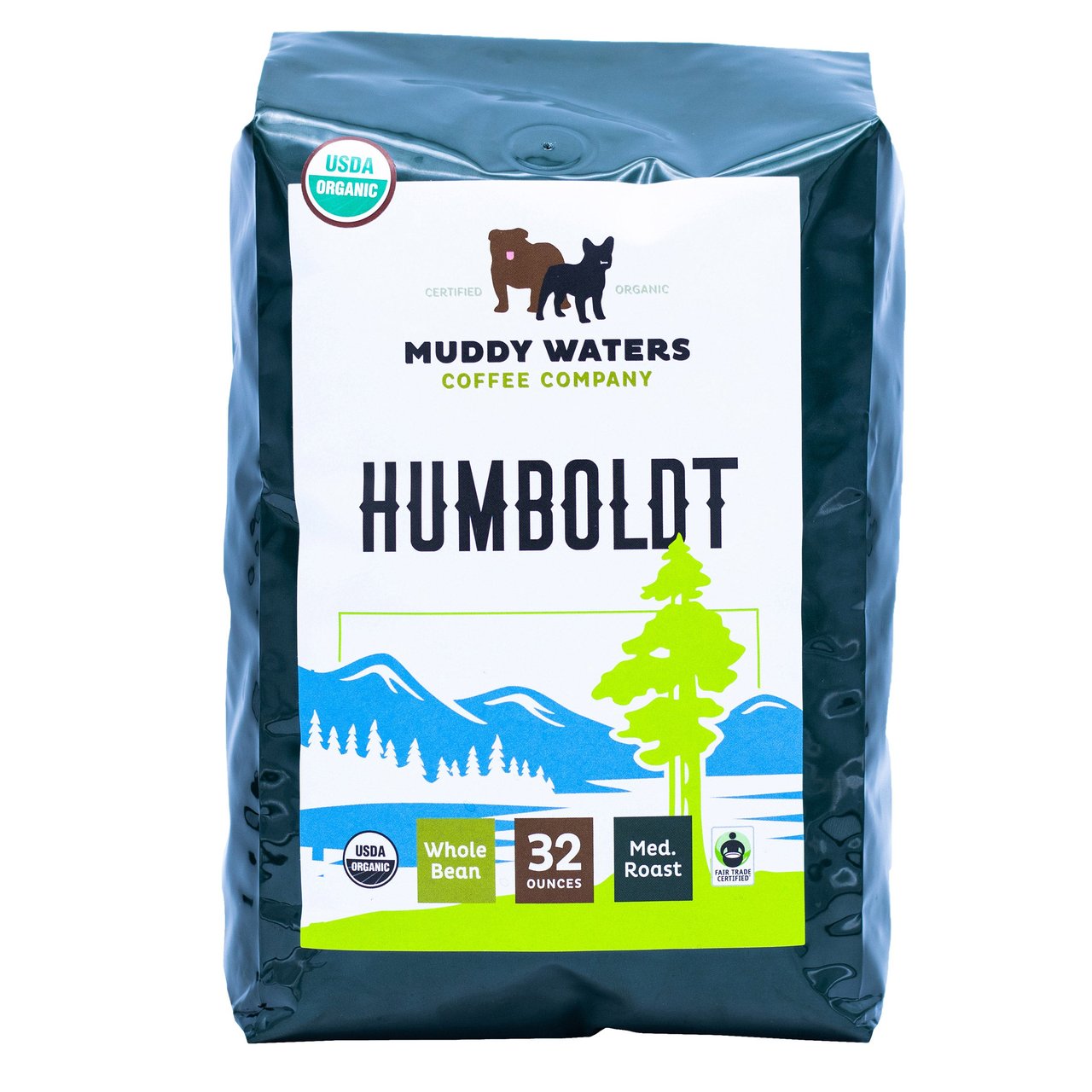 Organic Muddy Waters Humboldt Blend Whole Bean Coffee, 2 Pounds - Image 1