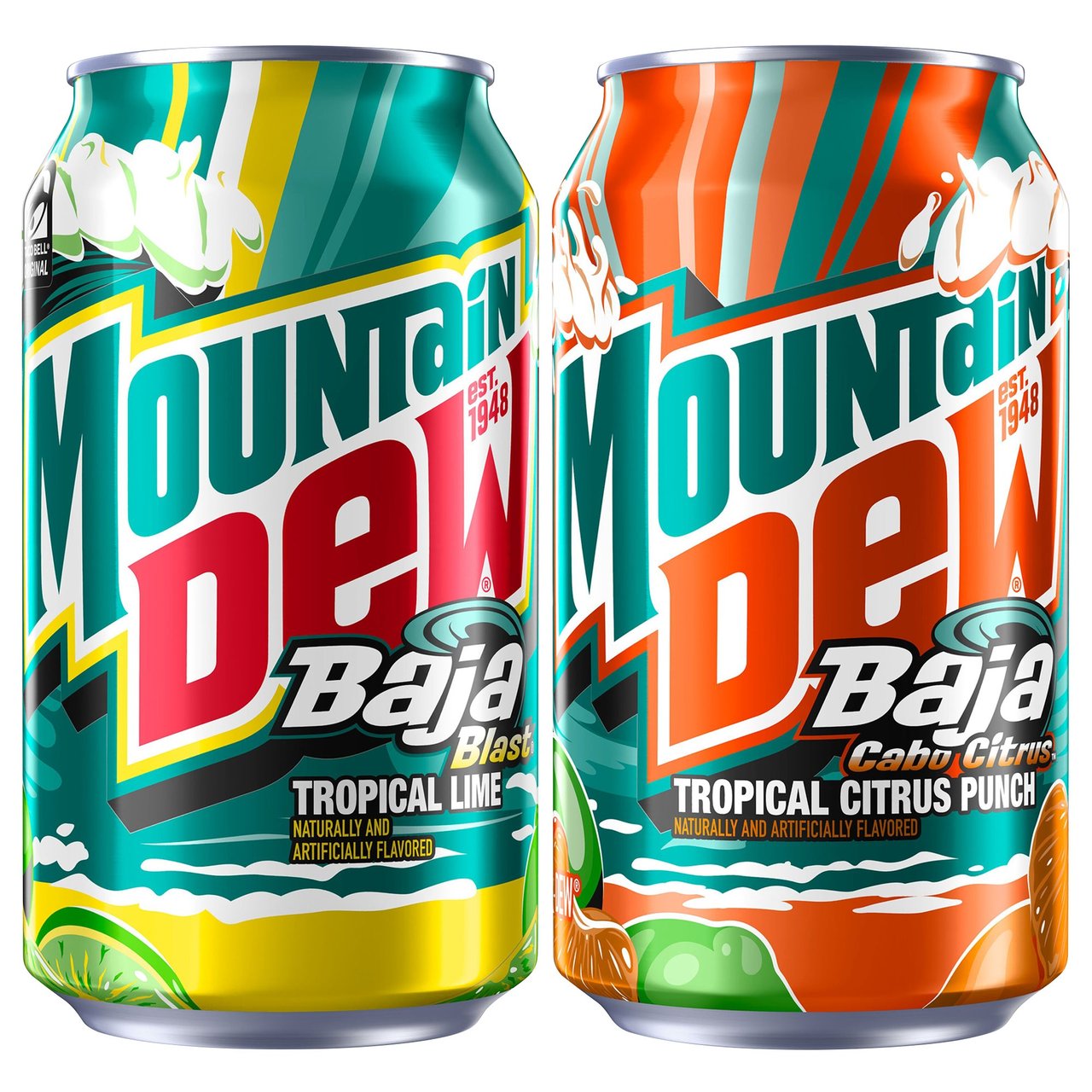 Mountain Dew Baja Blast & Baja Cabo Citrus Variety Pack, 28 ct / 12 oz - Image 1