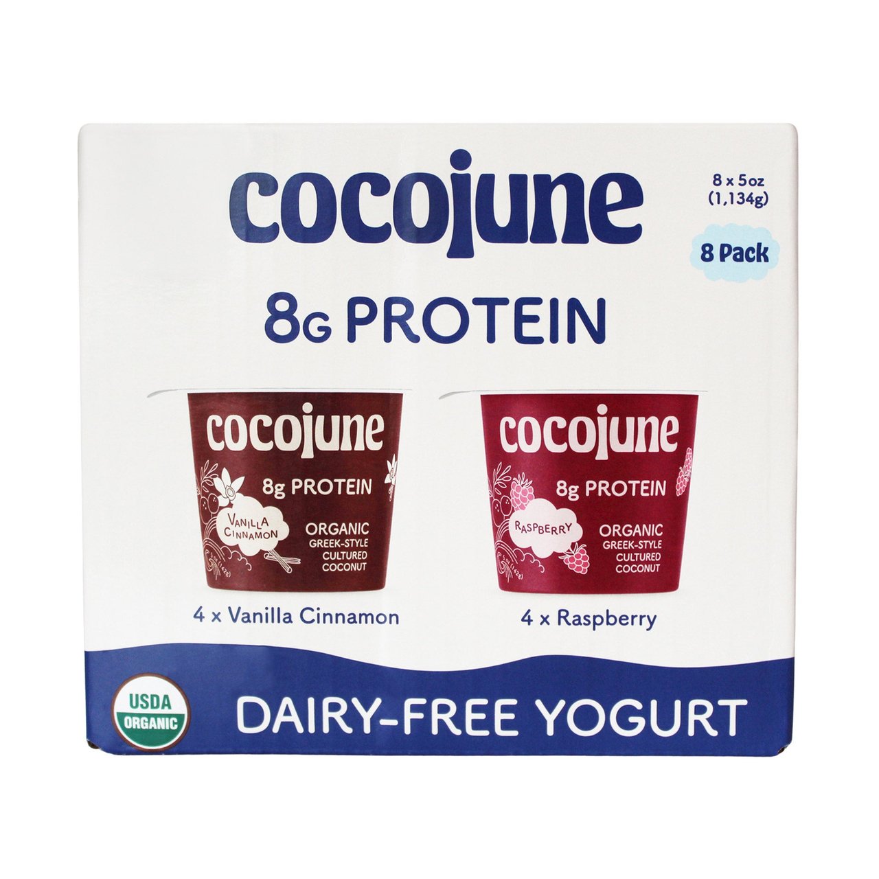 Cocojune Greek-Style Protein Variety Pack, 8 x 5 oz - Image 1