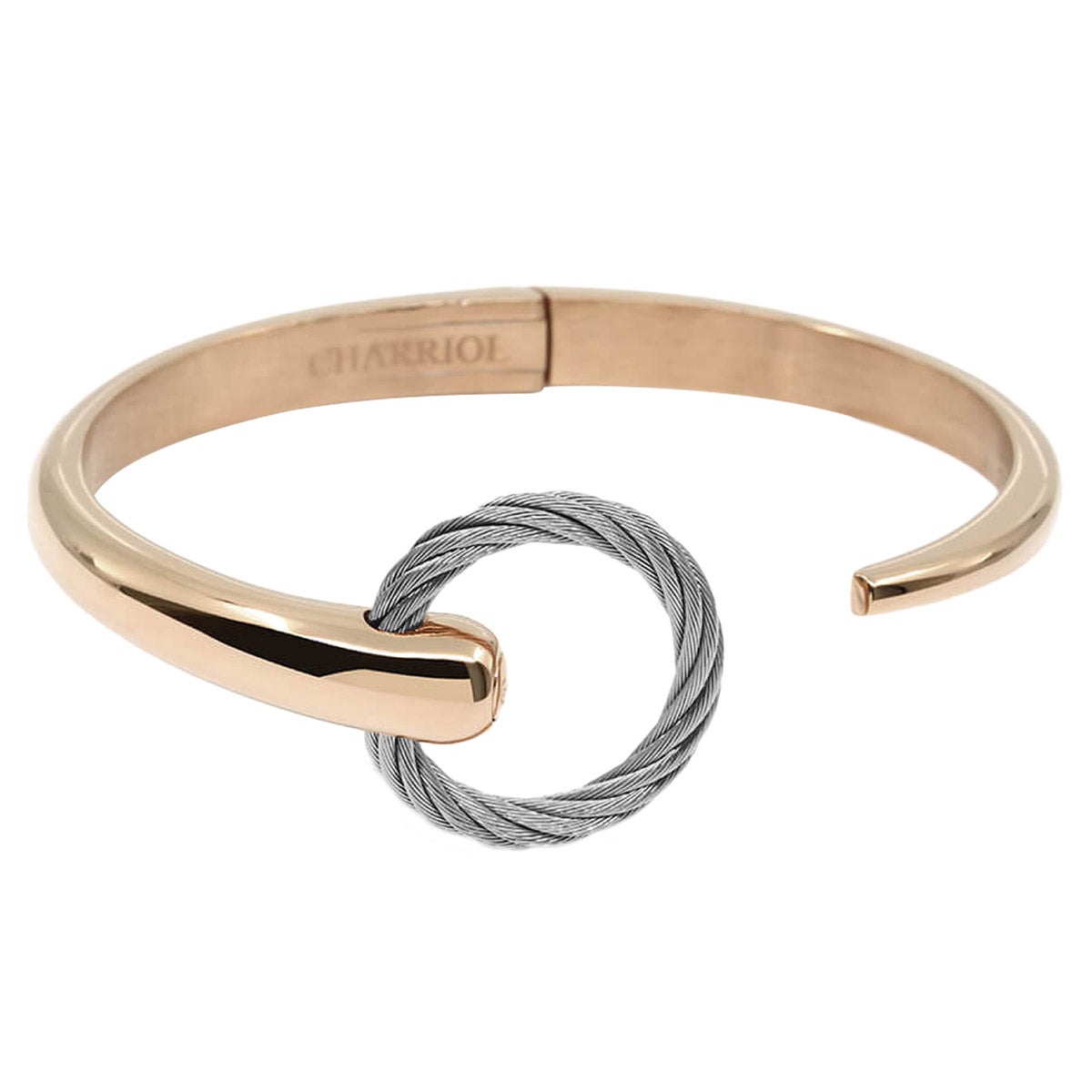 Charriol Zen Stainless Steel & Rose Gold PVD Bangle - Image 1