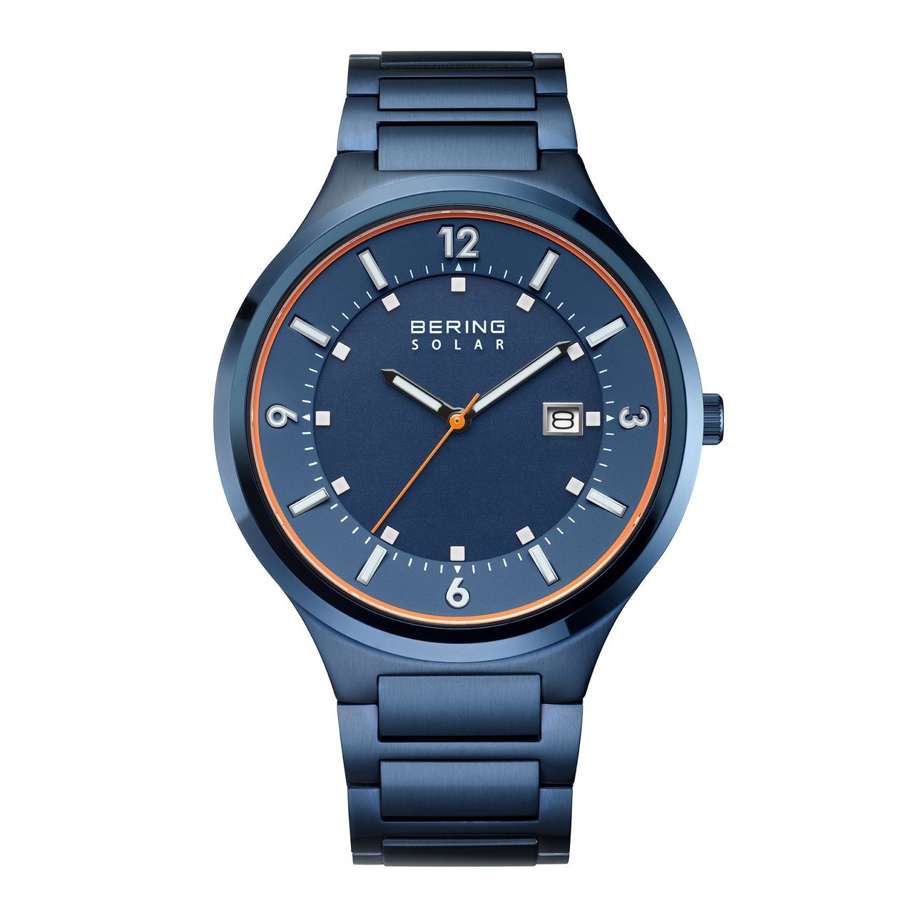 BERING Solar Blue Stainless Steel Men's Watch, 42mm - Image 1