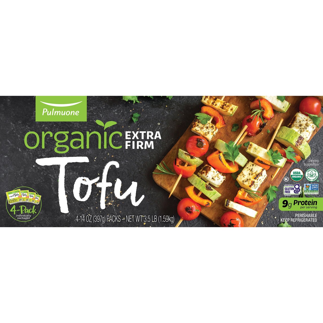 Pulmuone Organic Extra Firm Tofu 4/14 oz Packages