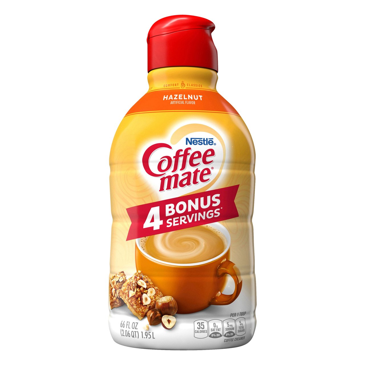 Coffee mate Hazelnut Liquid Coffee Creamer, 66 fl oz - Image 1