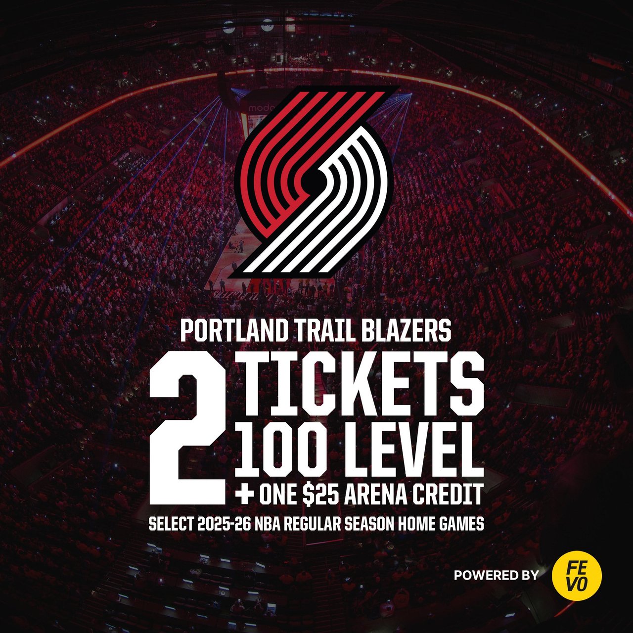 Portland Trail Blazers Two 100 Level Tickets (Non-Refundable)